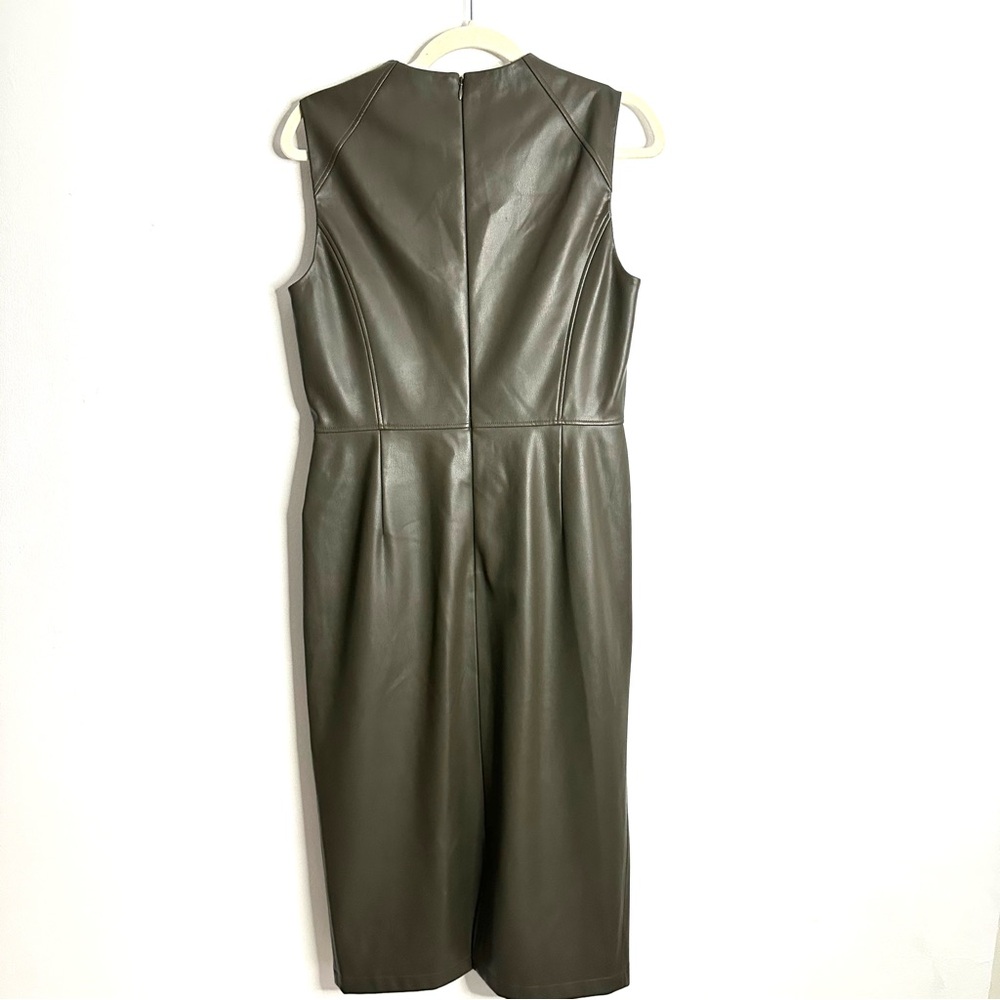 Elie Tahari Faux Leather Dress - Picture 3 of 5